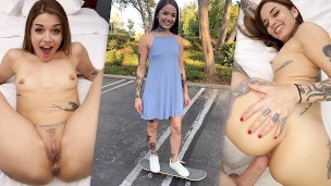 Inked Skater Teen Vanessa Vega Squirting And Fucking In Public POV